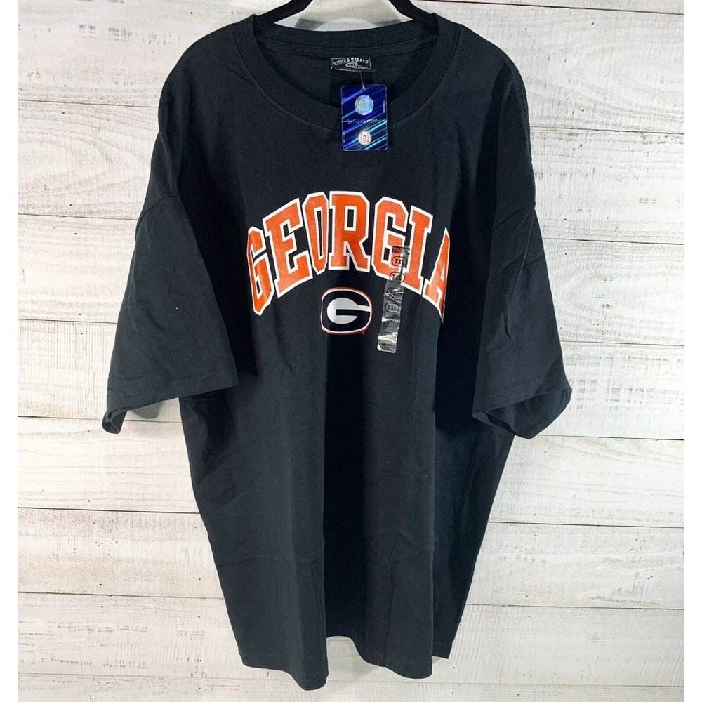 University of Georgia T-Shirt Men's 2XL Black Red White NCAA Brand New W/ Tags